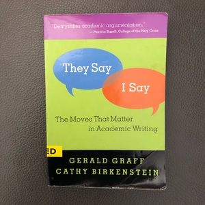 ☀️ They Say, I Say Academic Writing Book | 2006